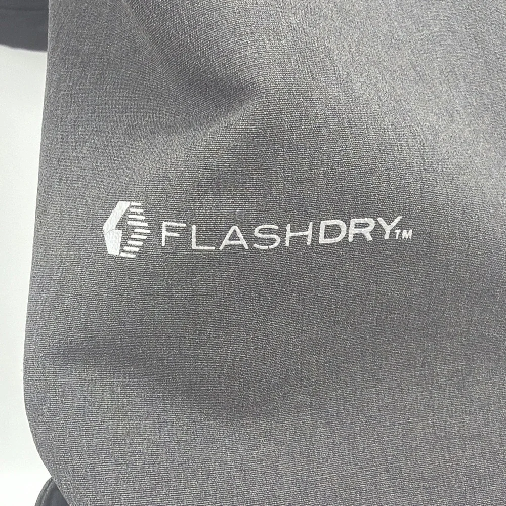 North Face Flash Dry Full Zip Jacket‎ Fleece Lining Large Gray Softshell